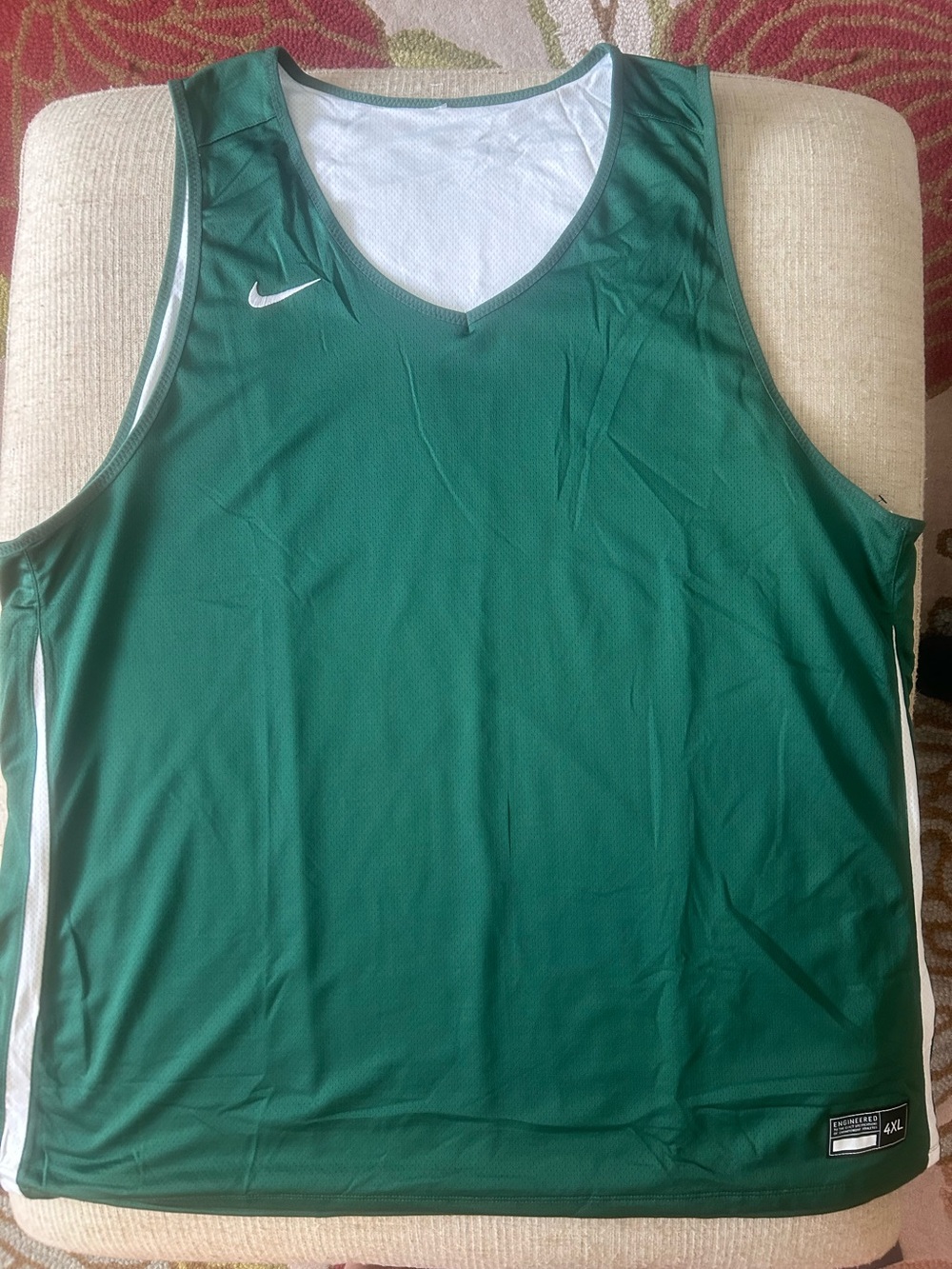 Men’s Nike Dri-Fit Athletic Basketball Jersey Reversible Tank Green 4XL NWT